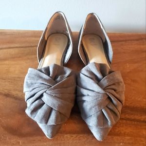 BC Footware Suede Gray Flats